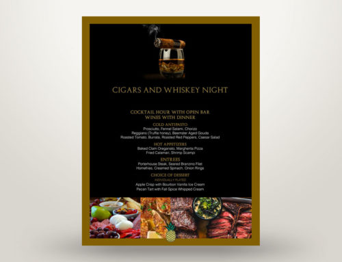 Cigars and Whiskey Night Event Ad